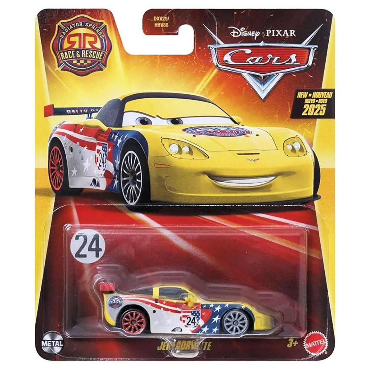 Disney Pixar Cars Race & Rescue Jeff Gorvette Car 1