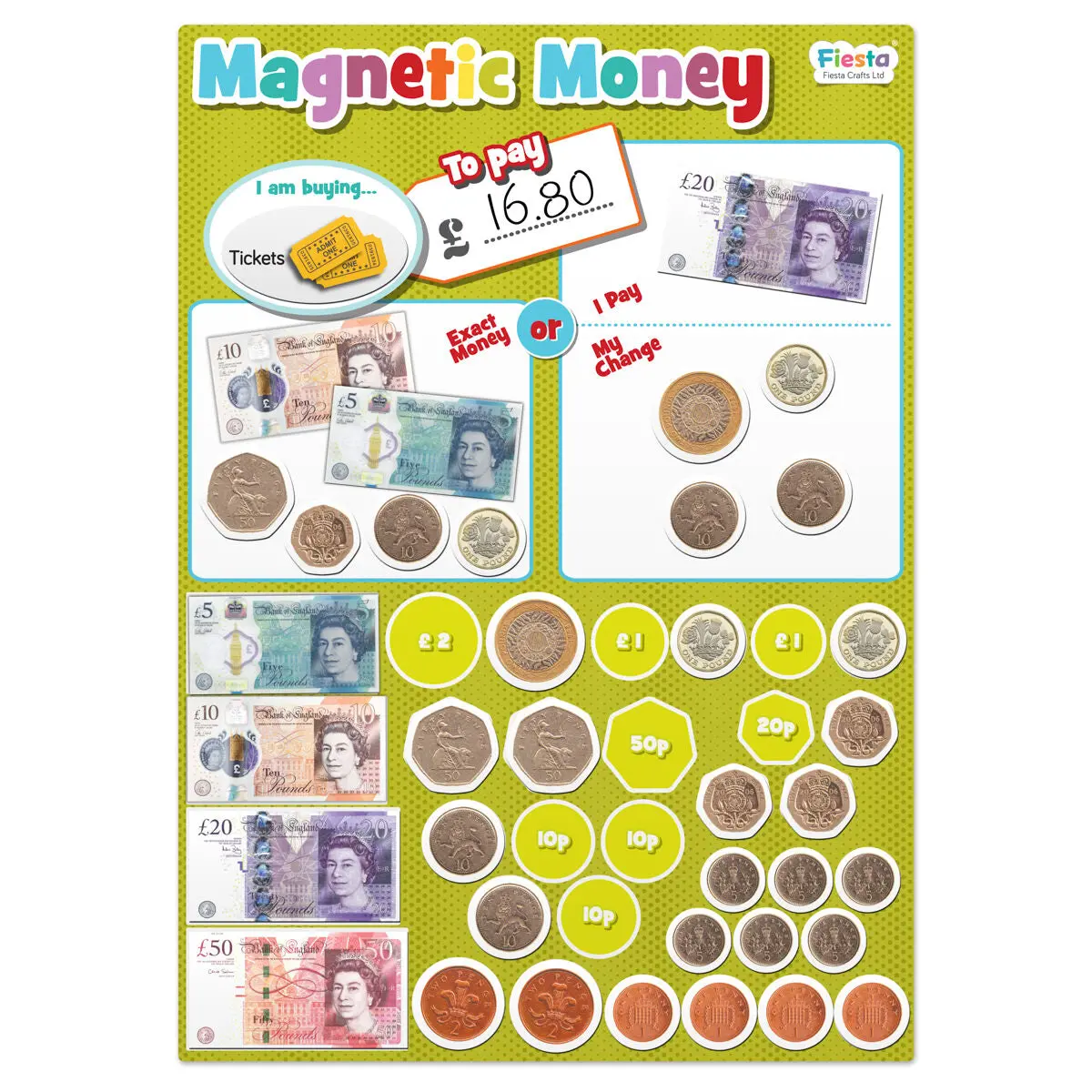 Fiesta Crafts Magnetic Money Set 2