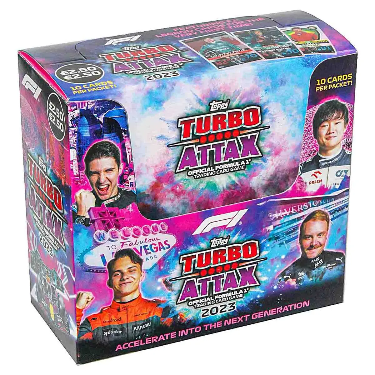 Topps Turbo Attax Official Formula 1 Trading Card Game 2023 24 Pack Box 1
