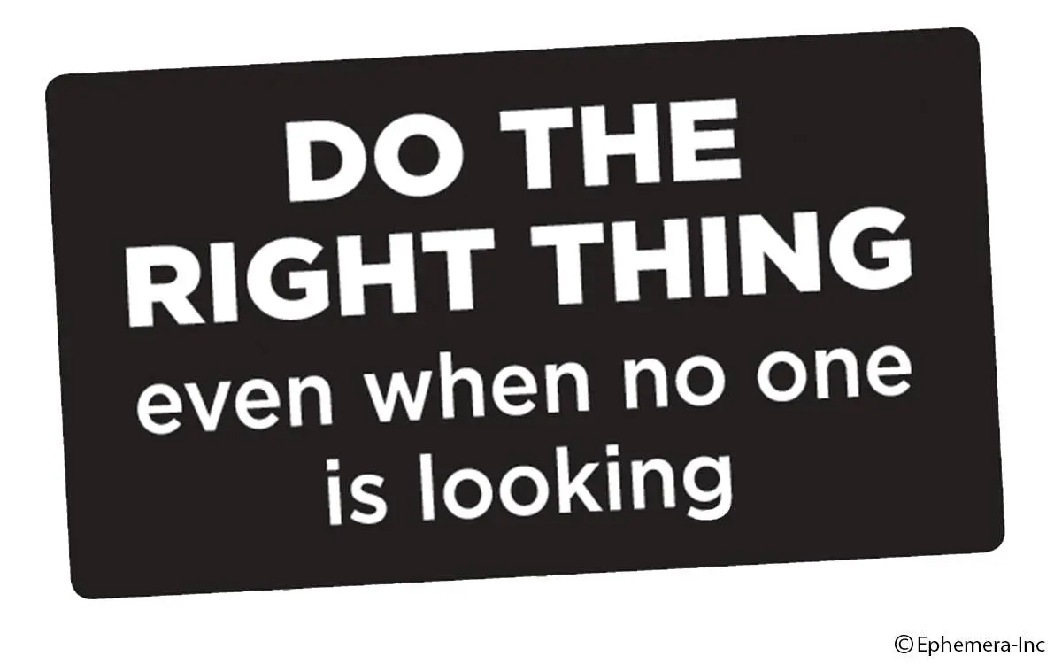 Ephemera Sticker: Do The Right Thing Even 1