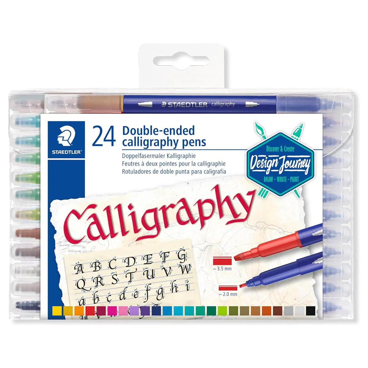 Staedtler Design Journey Double-Ended Caligraphy Pens (24 Pack) 1