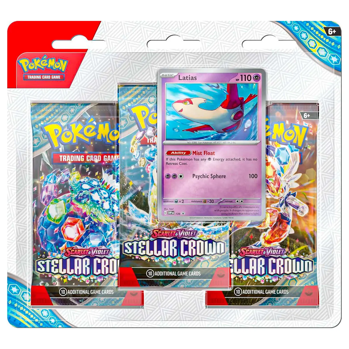 Pokémon Tcg: Scarlet & Violet: Stellar Crown Checklane 3 Pack - Latias 1