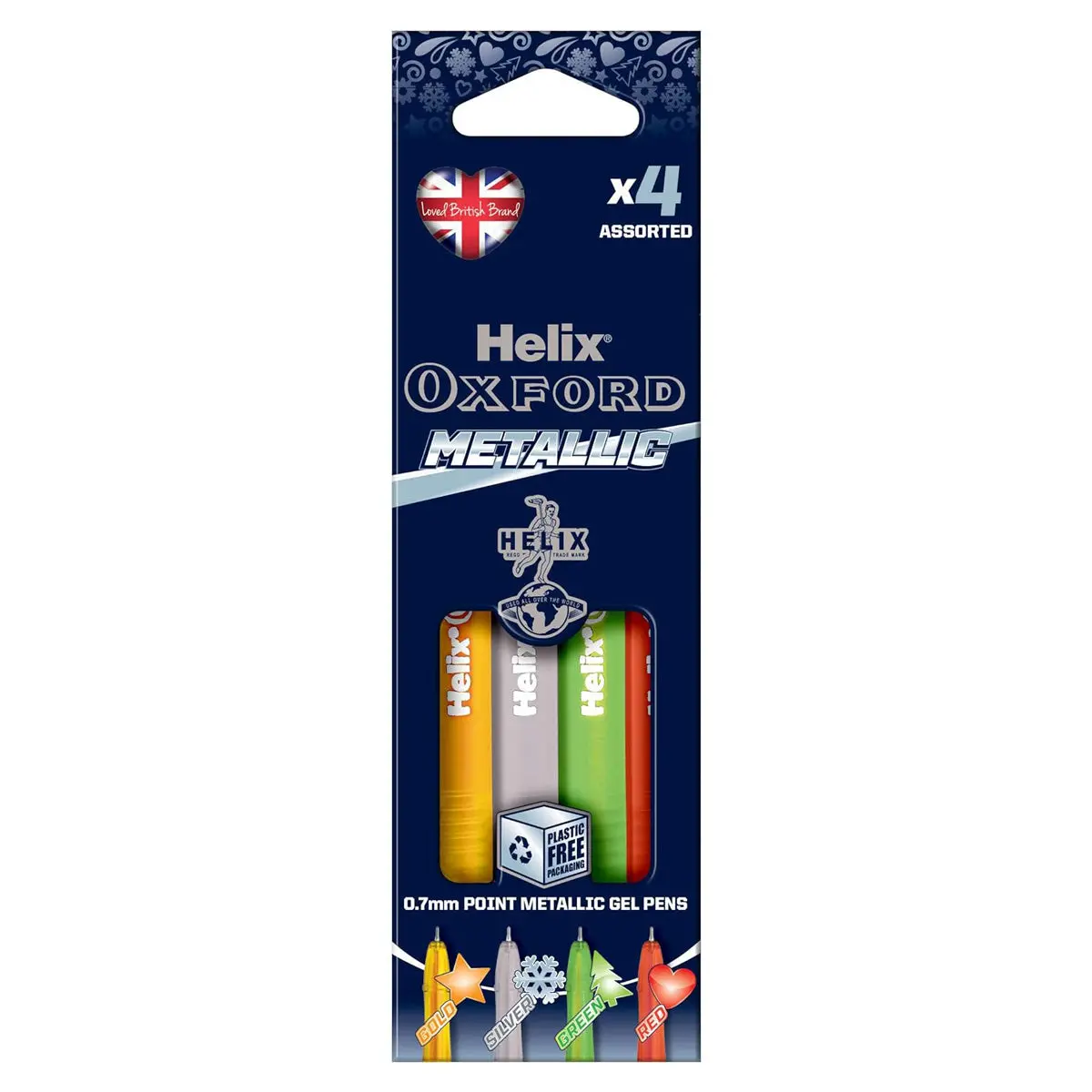 Helix Oxford Metallic Gel Pens (4 Pack) 1