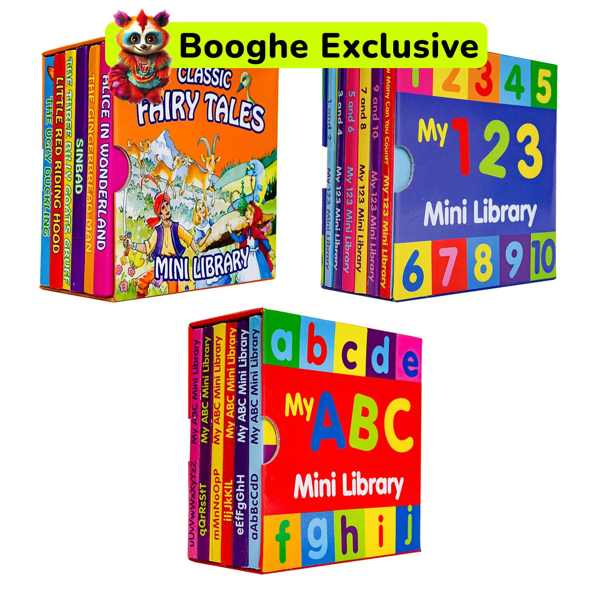 Classic Fairy Tales - My 123 - My Abc - Mini Library Board Books (3 Sets Of 6) 1