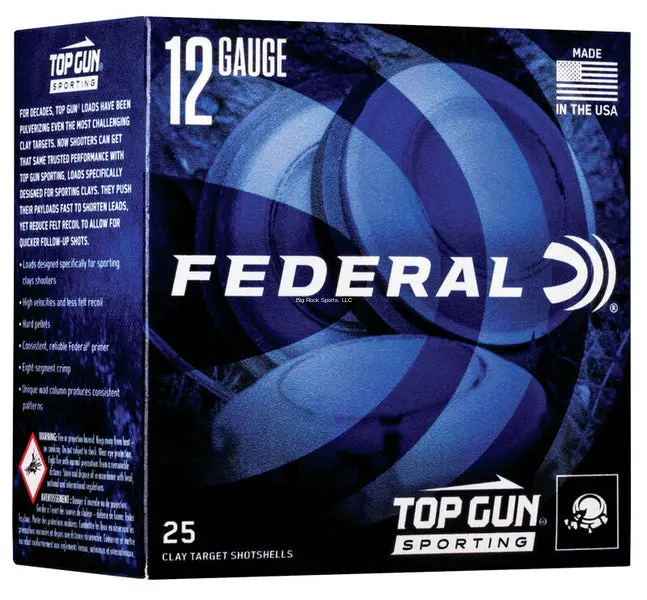 12 Gauge Federal Top Gun 7.5 Shot Size 1