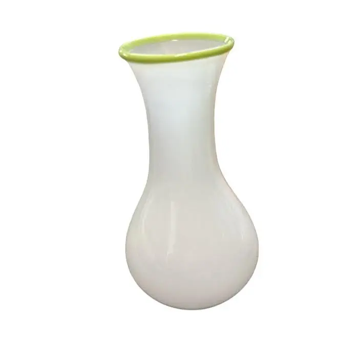 Freddie Blache White With Green Rim Vase 1