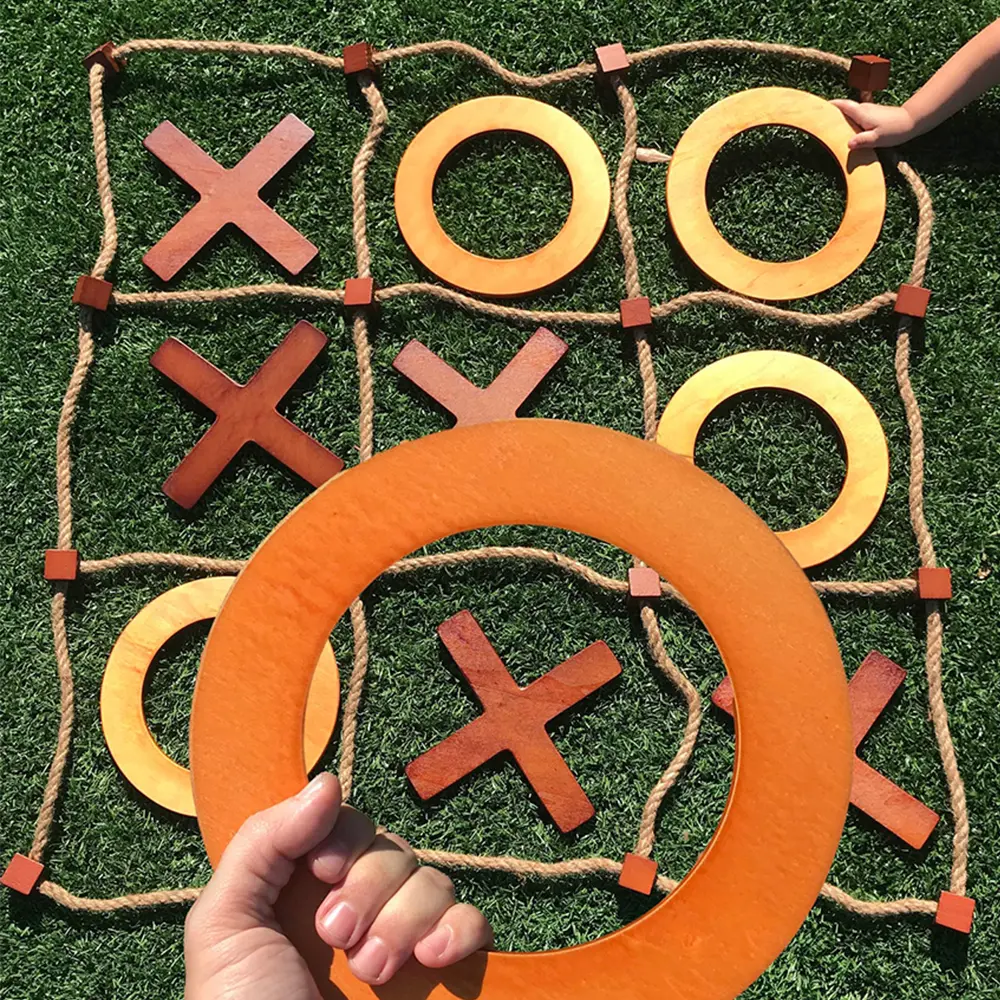 Swooc Games - Giant Wooden Tic Tac Toe Game 1