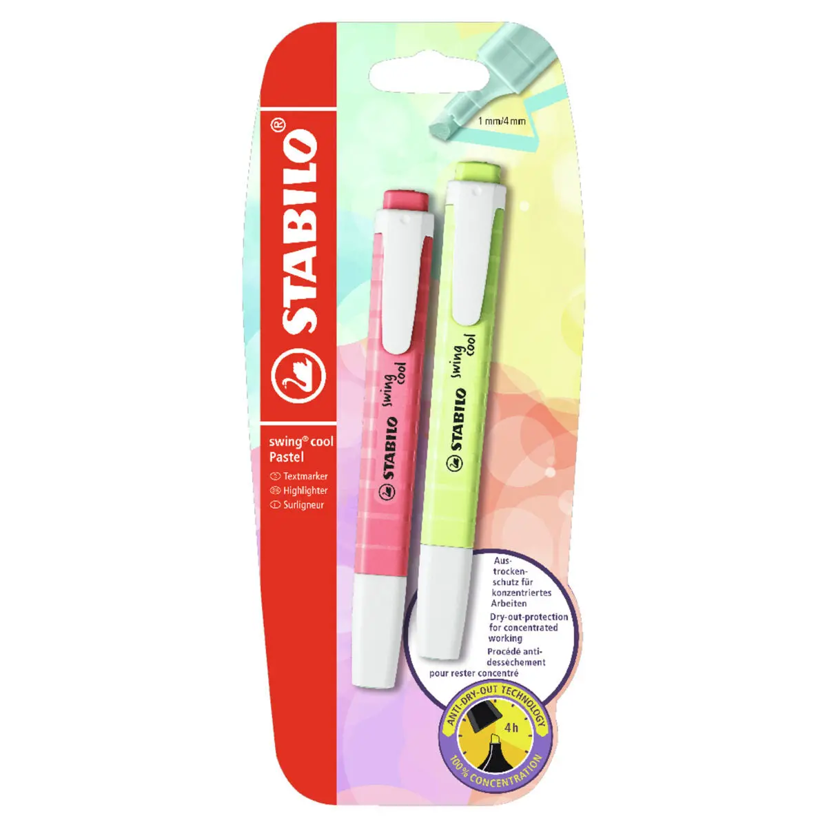 Stabilo Swing Cool Pastel Assorted Colours Highlighter Pack Of 2 1