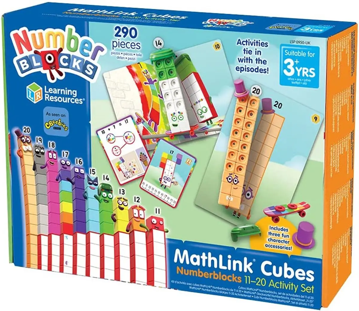 Learning Resources Numberblocks Mathlink Cubes 11-20 Activity Set 1