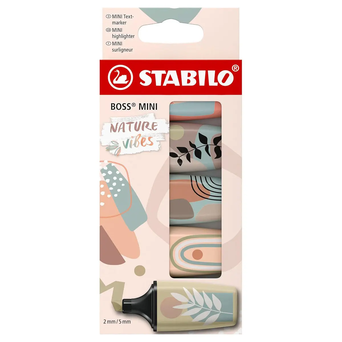 Stabilo Boss Mini Naturevibes Highlighter (5 Pack) 1