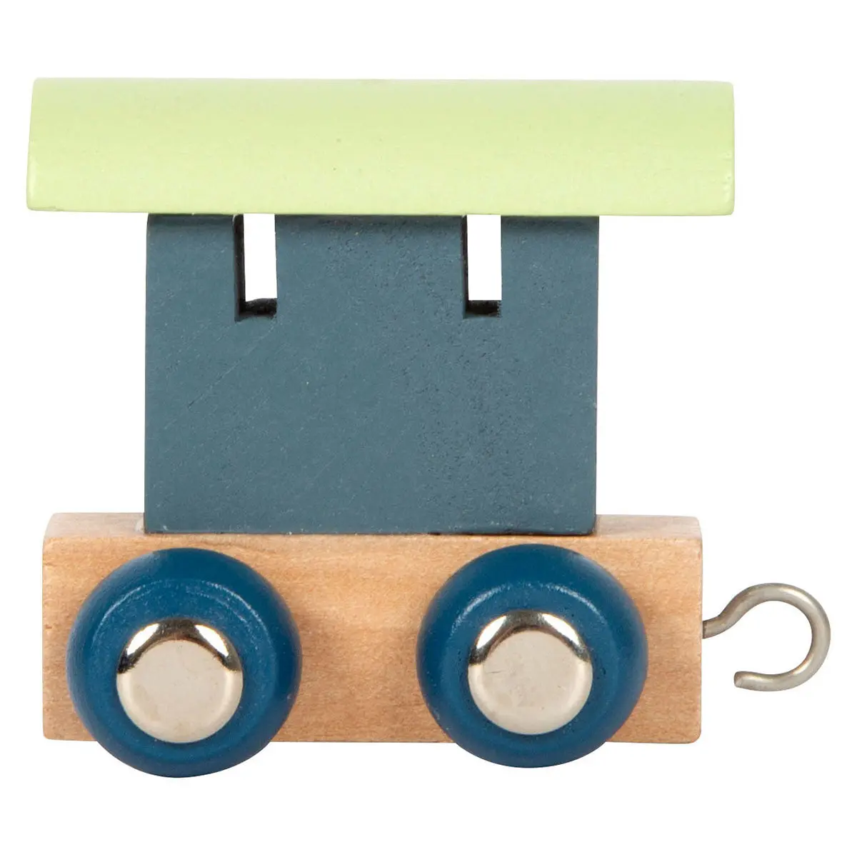 Letters Train Polar Slate Blue Train Car Wooden Toy 1