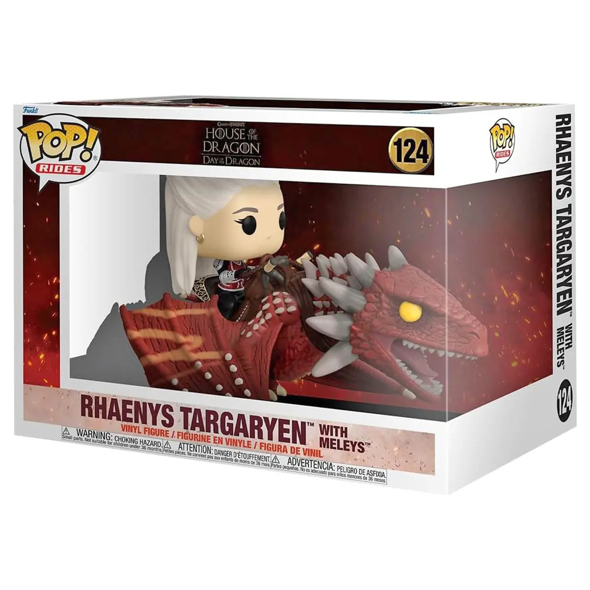 Funko Pop! Rides: House Of The Dragon: S3: Rhaenys Targaryen With Meleys Deluxe Vinyl Figure #124 1