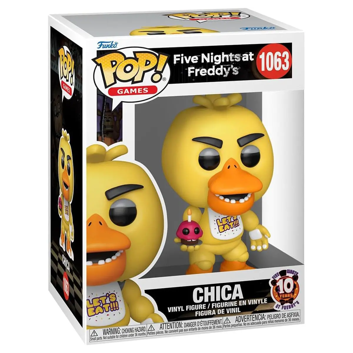 Funko Pop! Games: Five Nights At Freddy's 10Th Anniversary Chica Vinyl Figure #1063 1