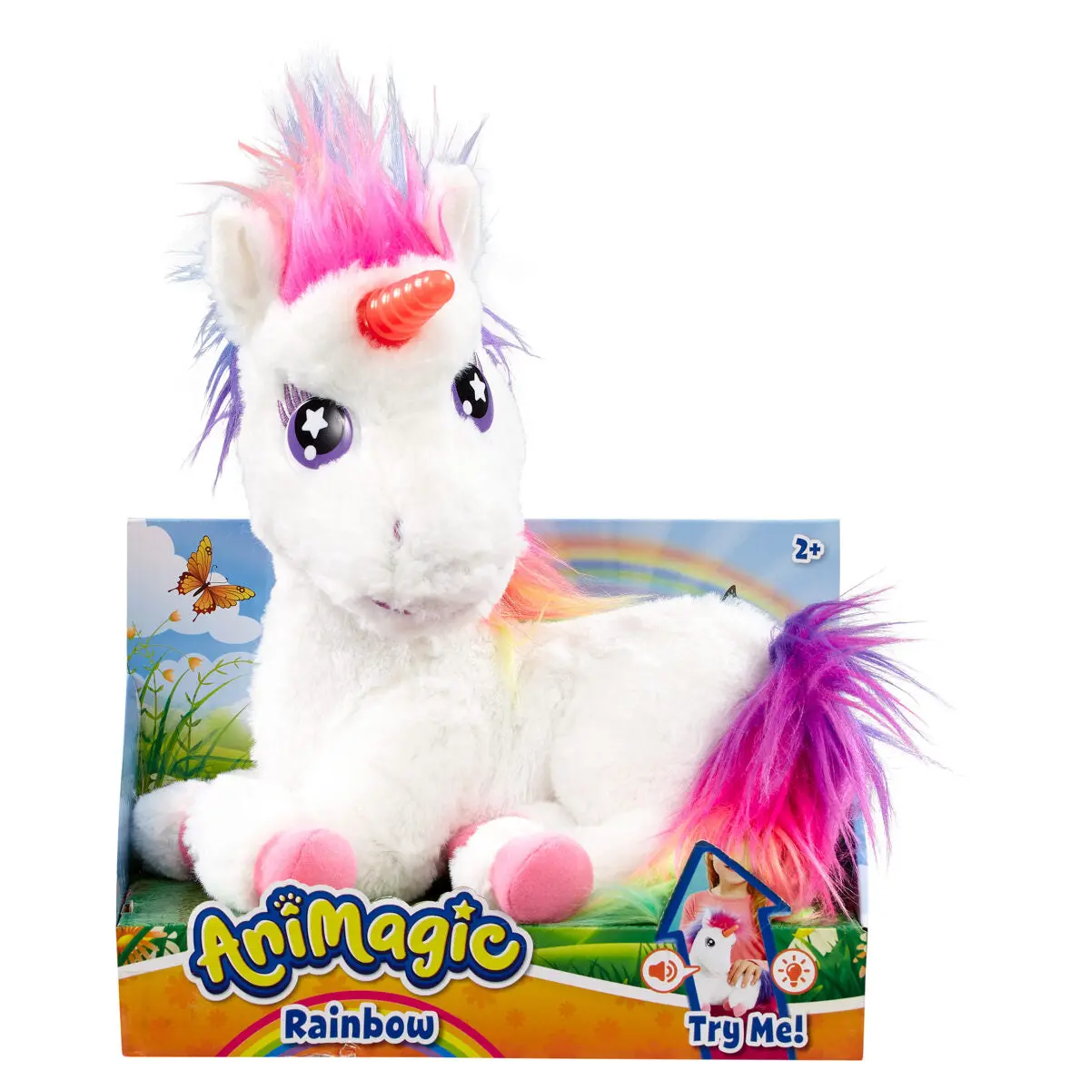 Animagic Rainbow Unicorn Interactive Soft Toy 1