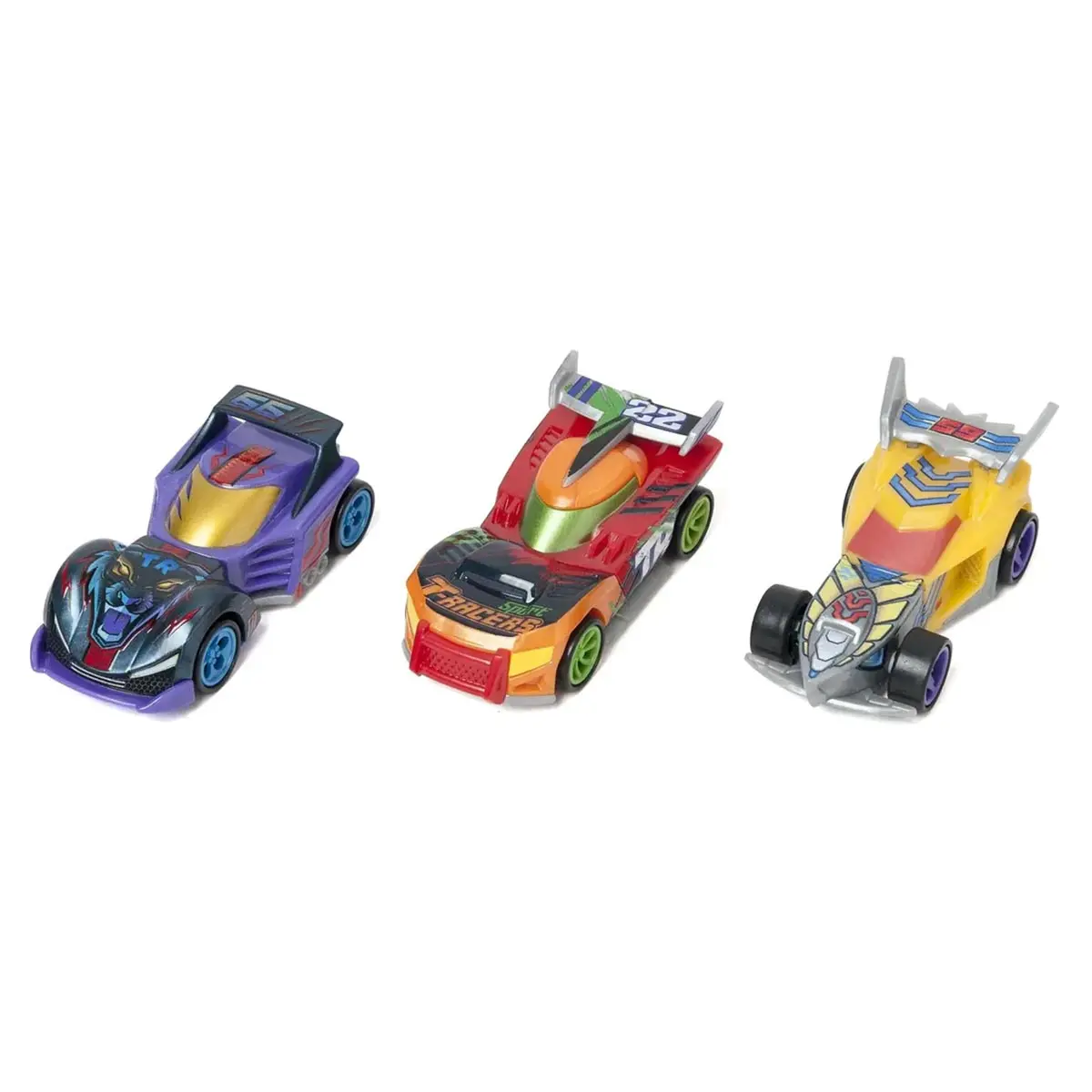 T-Racers Mix 'N Race Cars - Burnout Sport - Blast Panther - Falcon God (3 Pack) 2