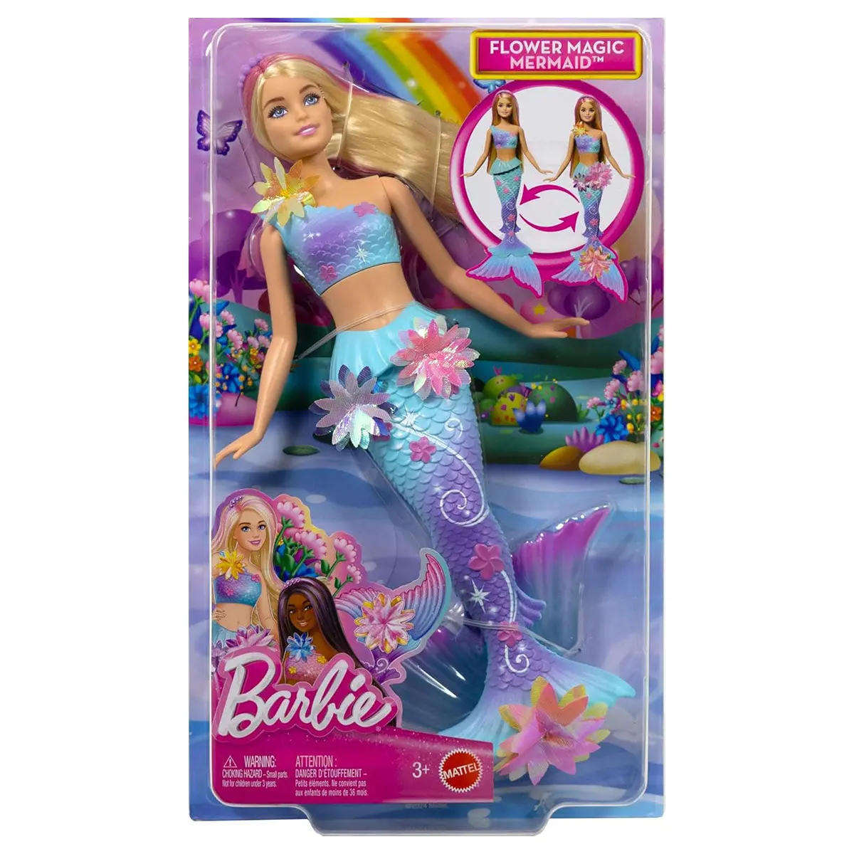Barbie Flower Magic Mermaid Doll With Blooming Flowers 1