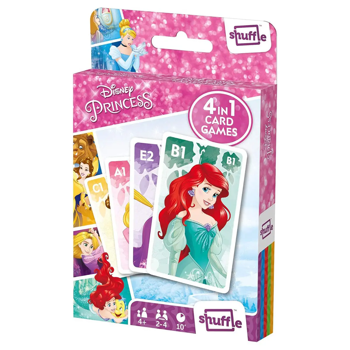 Shuffle Disney Princess 4 In 1 Card Game 1
