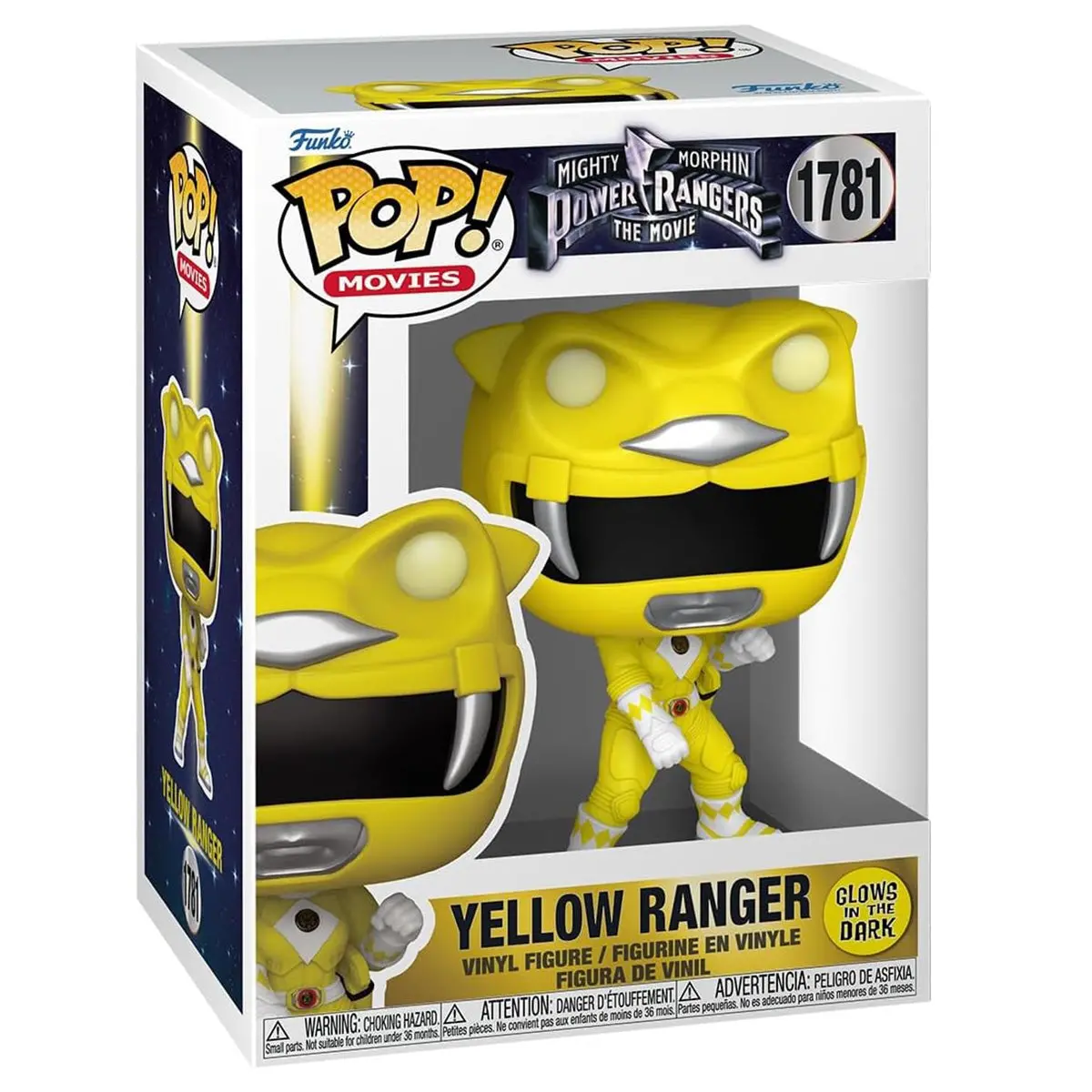 Funko Pop! Movies: Mighty Morphin Power Rangers The Movie: Yellow Ranger Glow In The Dark Vinyl Figure #1781 1