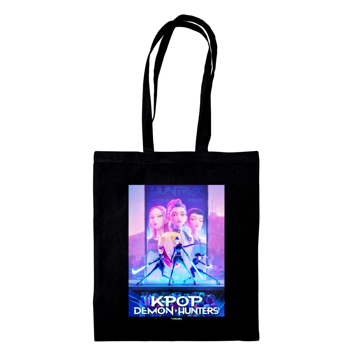 K-Pop Demon Hunters (Key Art) Black Tote Bag 1