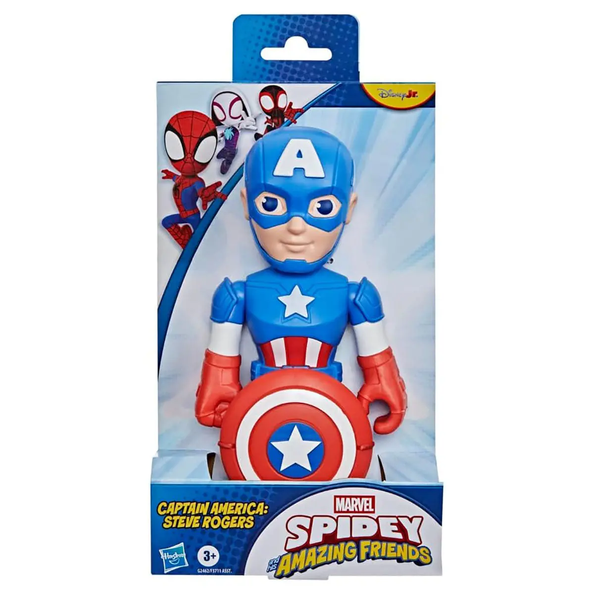 Marvel Spidey And His Amazing Friends Captain America: Steve Rogers 9" Figure 1