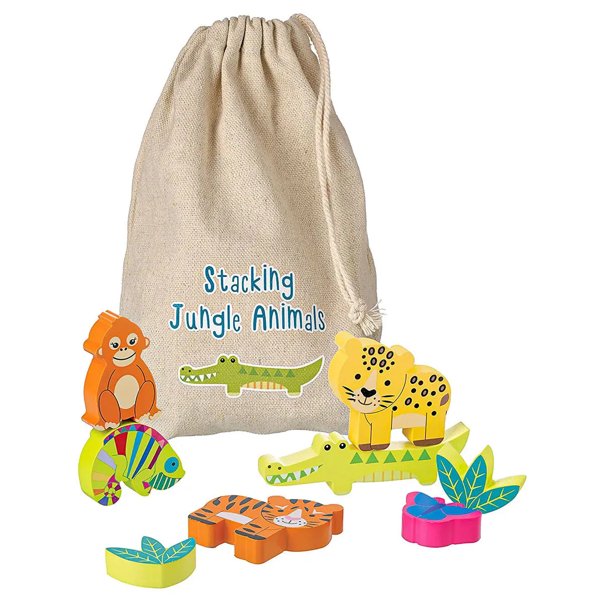 Orange Tree Toys Stacking Jungle Animals Set 1