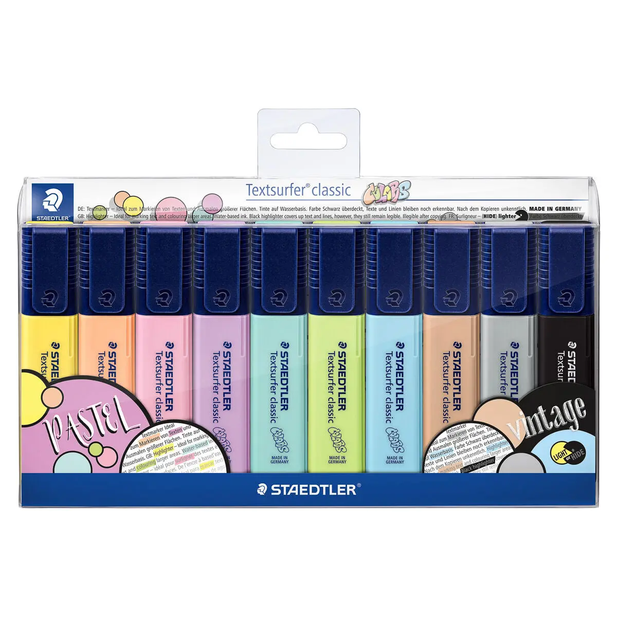 Staedtler Textsurfer Classic Pastel Highlighters Pack Of 10 1