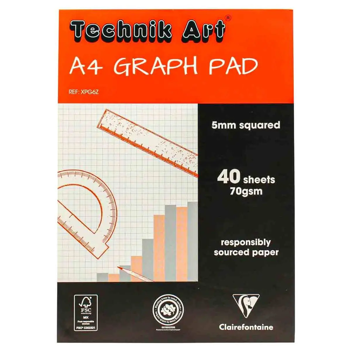 Clairefontaine Technik Art A4 Graph Pad 40 Sheets 1