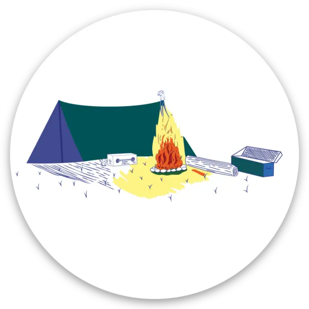Rbo Vintage Camping Sticker 1