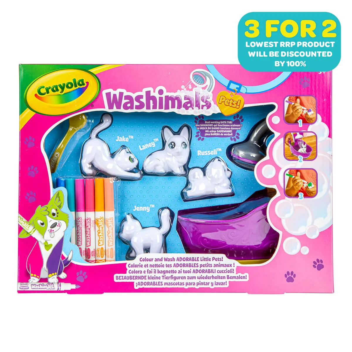 Crayola Washimals Pets Bathtub Set 1