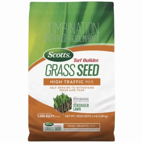 Scotts 18044 2.4 Lb Bag Of Turf Builder High Traffic Grass Seed Mix - Quantity Of 3 1