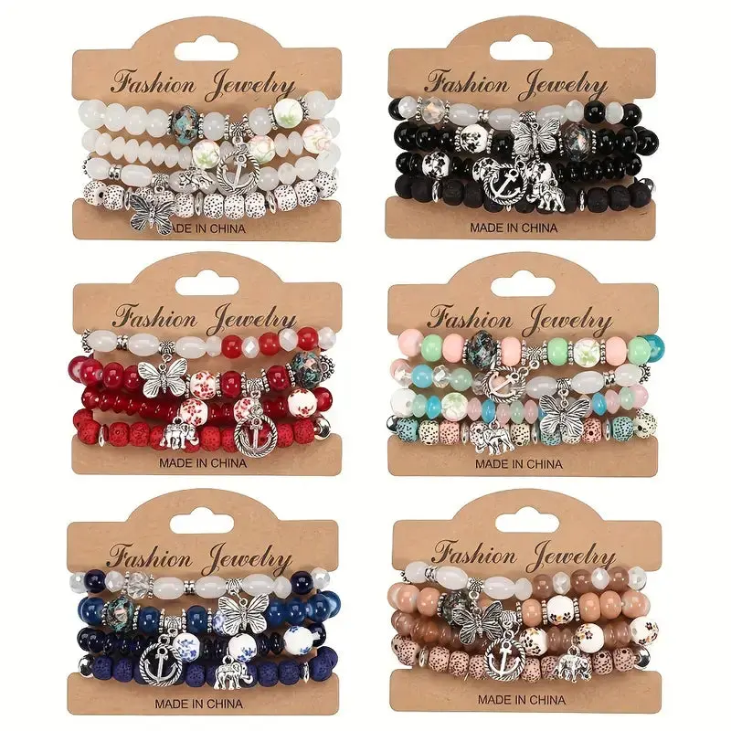 Layered Beaded Bracelets 1