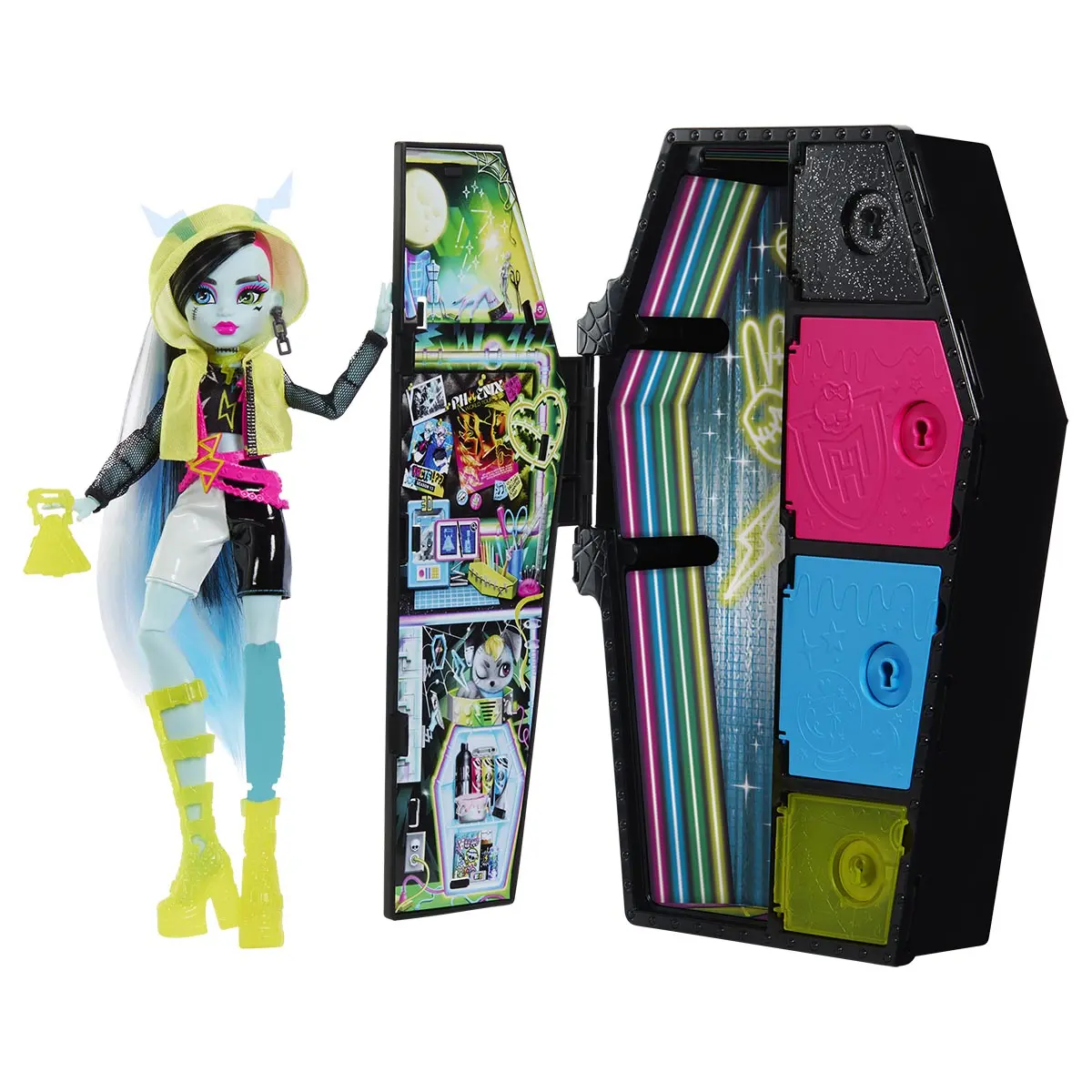 Monster High Skulltimate Secrets: Neon Frights Frankie Stein Doll Set 1
