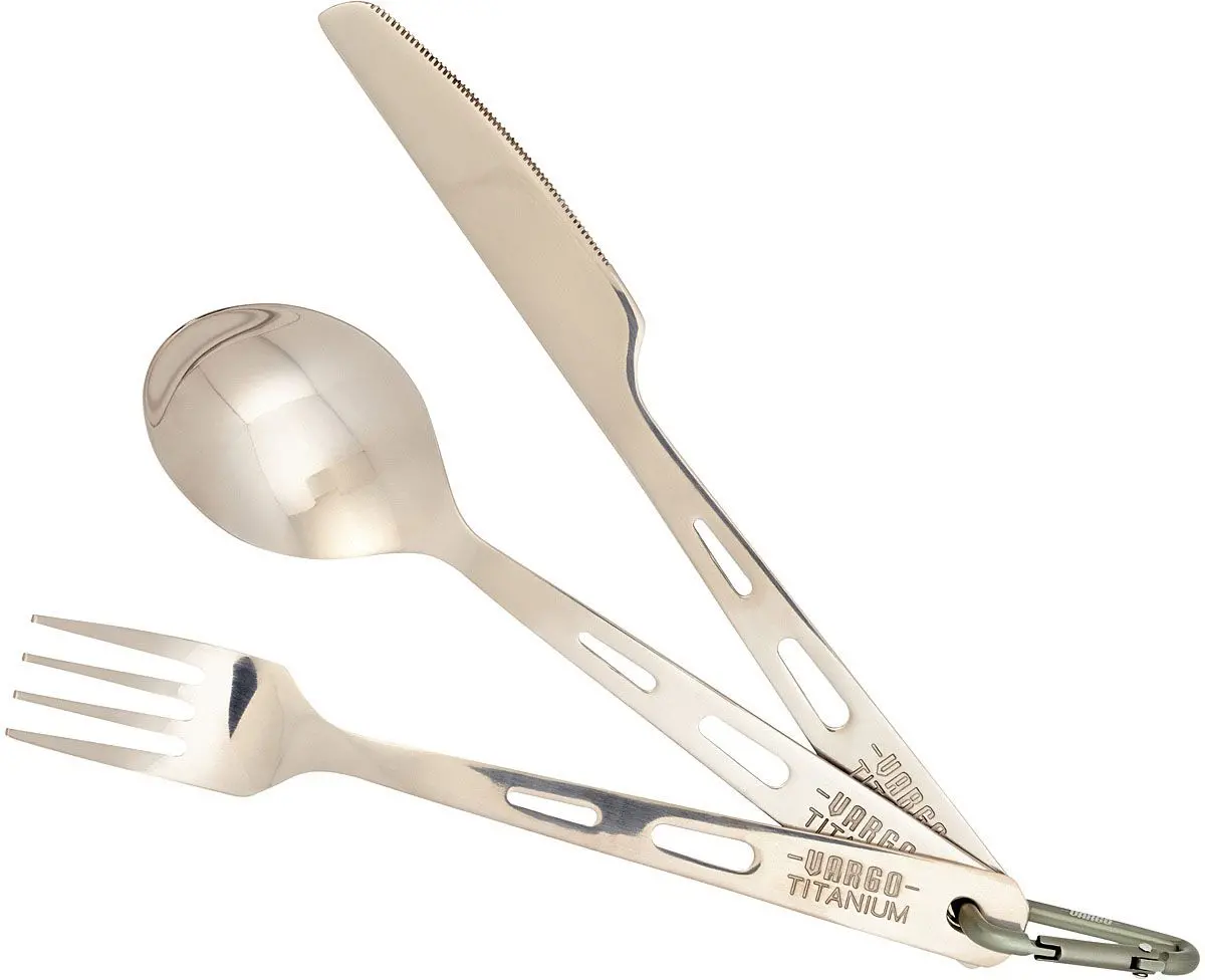 Titanium Spoon, Fork, & Knife 1