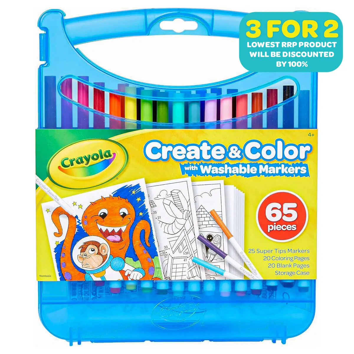 Crayola Create & Color 25 Super Tips Washable Markers Kit 1
