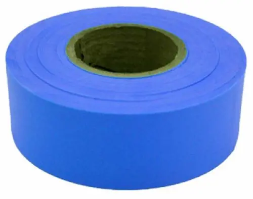 Hanson 17023 1-3/16" X 300' Ft Bright Blue Vinyl Flagging Ribbon Marking Tape - Quantity Of 6 1