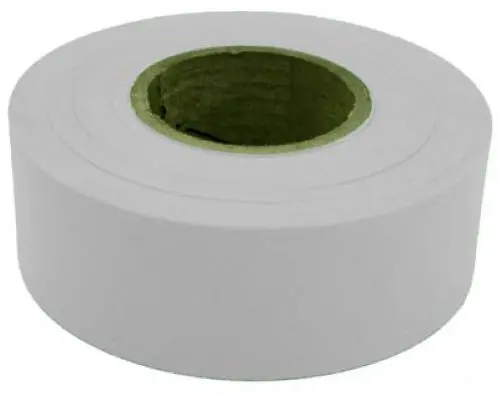Hanson 17020 1-3/16" X 300' Ft Bright White Vinyl Flagging Ribbon Marking Tape - Quantity Of 4 1