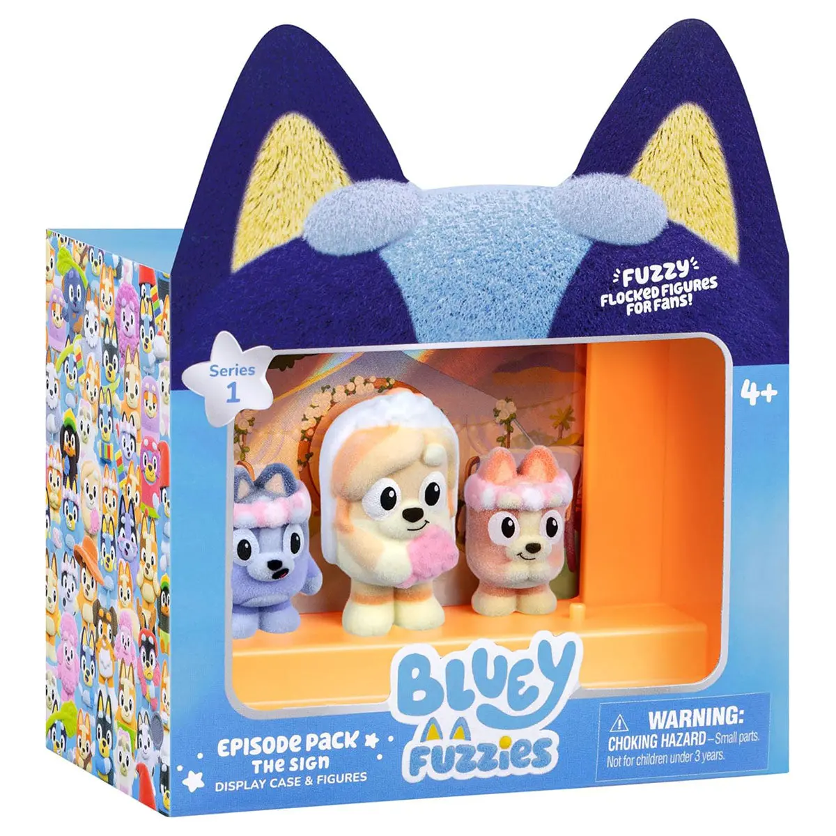 Bluey Fuzzies Episode Pack: The Sign Display Case & Figures 1