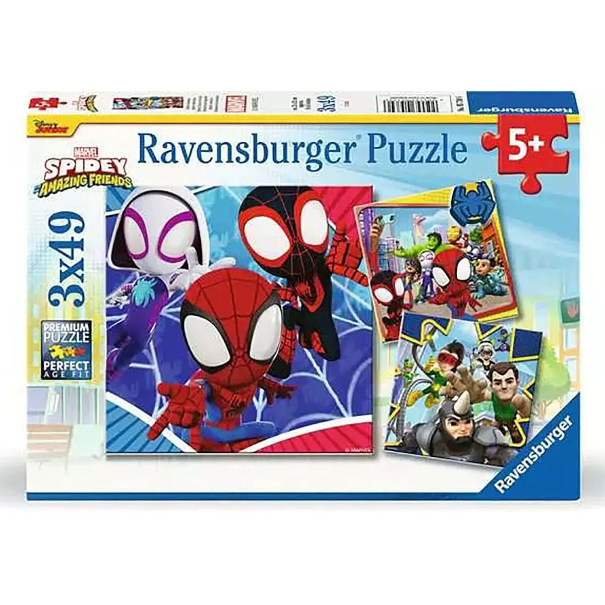 Ravensburger Marvel Spidey & His Amazing Friends 3 X 49 Piece Jigsaw Puzzles 1