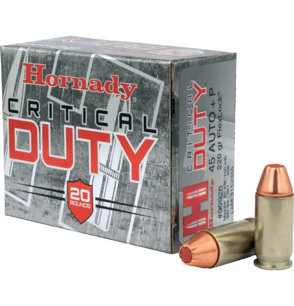 45 Auto +P Hornady 220 Gr Flexlock® Critical Duty® 1