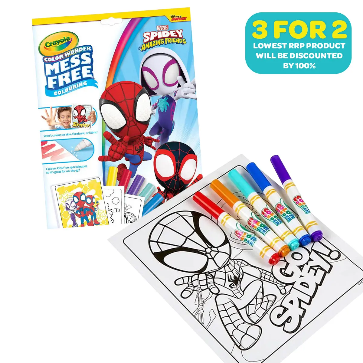 Crayola Color Wonder Mess Free Colouring Marvel Spidey And His Amazing Friends 1