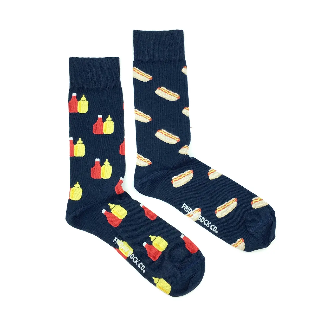 Friday Sock Co. - Hotdog And Condiments Ketchup And Mustard Crew 1