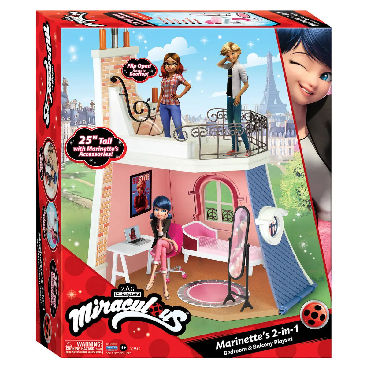 Miraculous Marinette's Bedroom & Balcony Playset 1