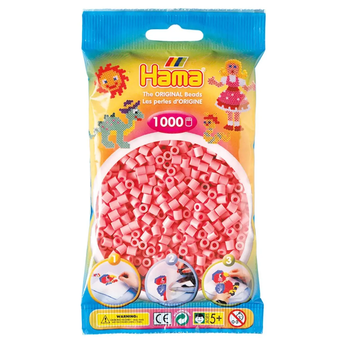 Hama Pink Midi Beads (1000 Pack) 1