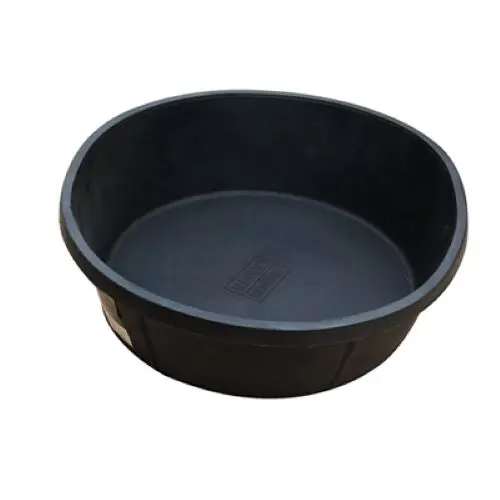 Master Rancher Mr8qr/Pan-Blk 8-Quart 14.5" X 14.5" X 4.5" Black Rubber Hog Feed Pan Pan - Quantity Of 8 1