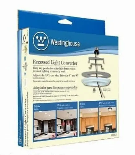 Westinghouse 01011 Recessed Can Light Converter For Hanging Light Fixtures - Quantity Of 3 1