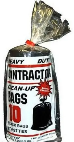 Primrose 10212 10-Count Package Of 32" X 50" 7 Bushel 2 Mil Heavy-Duty Contractor Trash Bags - Quantity Of 10 1