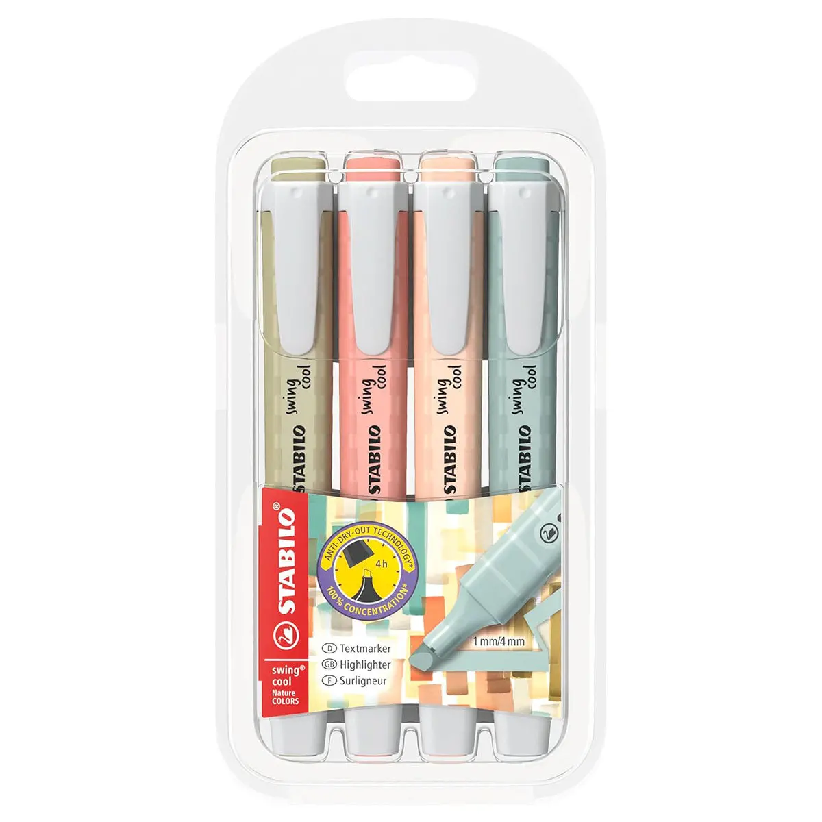 Stabilo Swing Cool Naturecolors Highlighters (4 Pack) 1