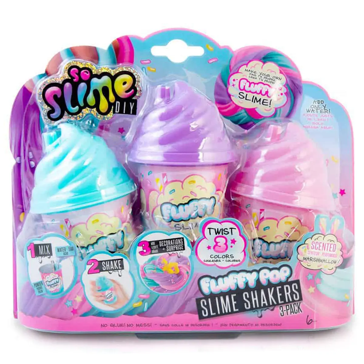 So Slime Diy: Fluffy Pop Slime Shaker Kit (3 Pack) 1