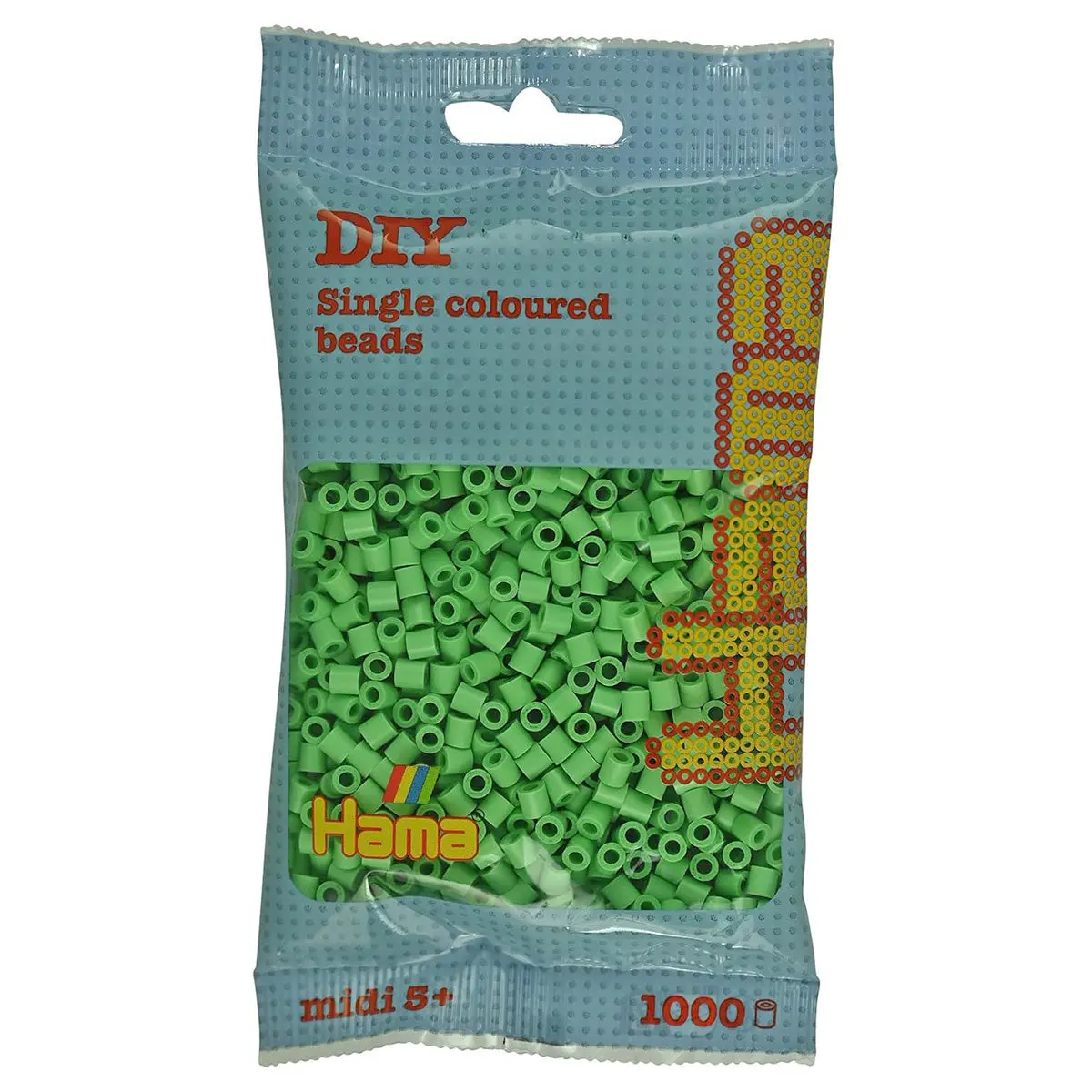 Hama Bright Green Midi Beads (1000 Pack) 1