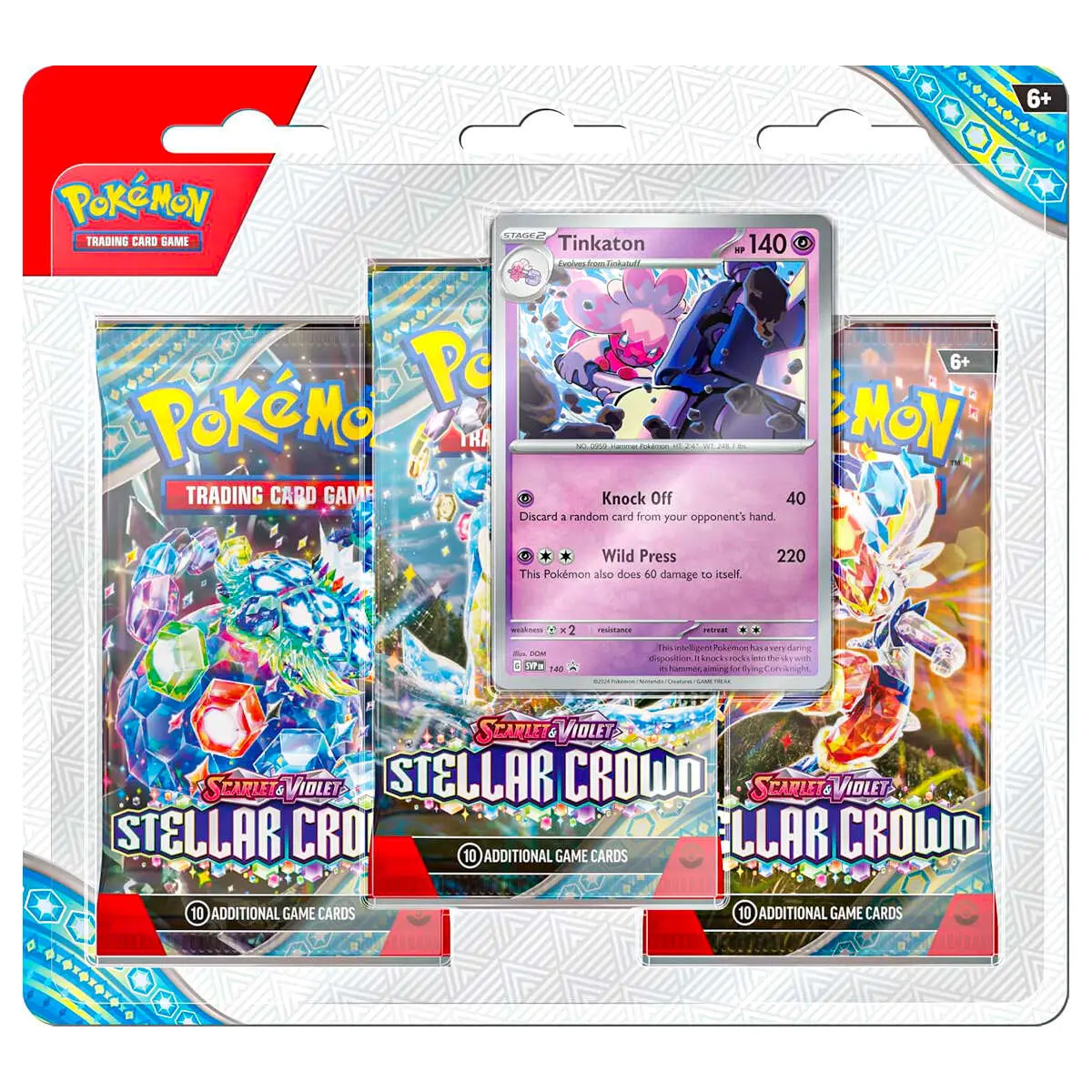 Pokémon Tcg: Scarlet & Violet: Stellar Crown Checklane 3 Pack - Tinkaton 1
